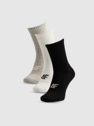 4F Skarpetki długie (3-pack) damskie - multikolor 39-42. Skarpetki damskie 4F, bez wzorów, z bawełny. Za 59.99 zł.