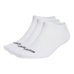Skarpety stopki adidas Linear Low 3pack. Białe skarpetki damskie Adidas, bez wzorów. Za 43.99 zł.