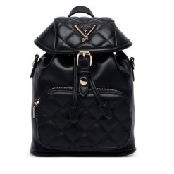 Plecak Guess. Czarne plecaki damskie Guess, z aplikacjami. Za 324.99 zł.