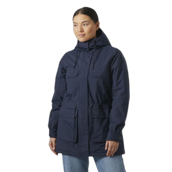 Parka dla kobiet Helly Hansen Escape. Niebieskie parki damskie Helly Hansen, na jesień, bez wzorów, bez kaptura. W wyprzedaży za 914.50 zł.