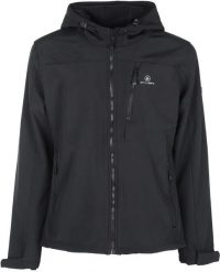 Męska kurtka softshell Athl. Dpt Hermes czarna. Czarne kurtki męskie Erima, m, bez wzorów, z elastanu, klasyczne. Za 336.99 zł.