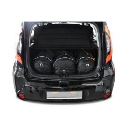 Torby Do Bagażnika Kia Soul 2014-2018 3Szt Kjust. Czarne torby podróżne damskie KJUST, bez wzorów. Za 860.00 zł.