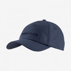 Czapka tenisowa Head Performance Cap granatowa. Niebieskie czapki damskie Head, bez wzorów, z gumy. Za 93.50 zł.