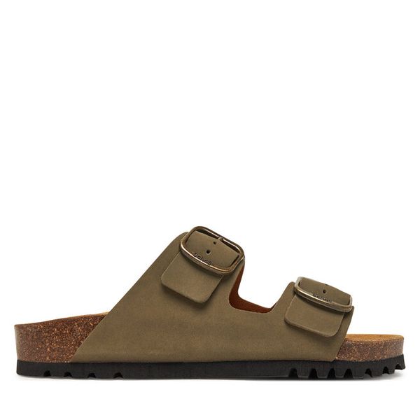 Klapki Scholl. Brązowe klapki damskie Scholl, bez wzorów, bez obcasa, bez zapięcia. Za 359.99 zł.