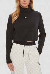 GUESS Czarna damska bluza Olympe, Rozmiar L. Czarne bluzy damskie Guess, l, z aplikacjami, bez ramiączek, bez kaptura. W wyprzedaży za 189.99 zł.