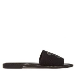 Klapki Max Mara Beachwear. Czarne klapki damskie Max Mara Beachwear, bez wzorów, bez obcasa, bez zapięcia. Za 629.99 zł.