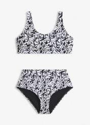 Bikini bustier (komplet 2-cz.). Czarne stroje kąpielowe damskie bonprix, bez wzorów. Za 97.99 zł.