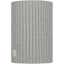 Komin na szyję - Bandana BUFF Knitted Neckwarmer Comfort Norval. Szare szaliki męskie Buff, bez wzorów, z wełny. W wyprzedaży za 143.94 zł.