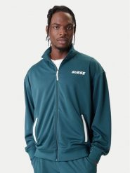 Guess Bluza Z6RQ06 KD482 Zielony Regular Fit. Zielone bluzy męskie Guess, m, z aplikacjami, z syntetyku, bez ramiączek, bez kaptura. Za 399.99 zł.