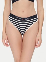Tommy Hilfiger Stringi UW0UW04796 Granatowy. Niebieskie majtki damskie Tommy Hilfiger, z bawełny. Za 69.99 zł.