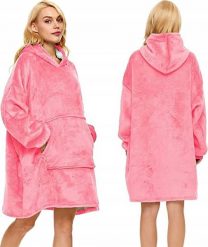 Verk CIEPŁA BLUZA KOC OVERSIZE XXL 2W1 GRUBA FUTRZAK. Bluzy damskie Verk, xxl, bez wzorów, bez ramiączek, bez kaptura. Za 65.60 zł.