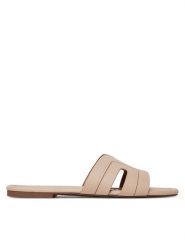 JENNY Klapki R25SS00543 Beżowy. Brązowe klapki damskie Jenny, bez wzorów, z materiału, bez obcasa, bez zapięcia. Za 89.99 zł.