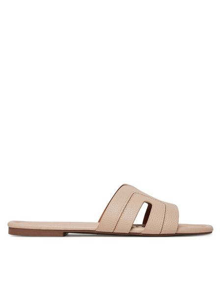JENNY Klapki R25SS00543 Beżowy. Brązowe klapki damskie Jenny, bez wzorów, z materiału, bez obcasa, bez zapięcia. Za 89.99 zł.