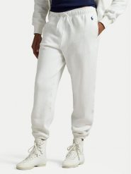 Polo Ralph Lauren Spodnie dresowe 211971700001 Biały Tapered Fit. Białe spodnie dresowe damskie Polo Ralph Lauren, bez wzorów, z dresówki. Za 729.99 zł.