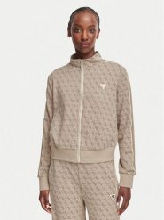 Guess Bluza V6YQ28 K5183 Beżowy Regular Fit. Brązowe bluzy damskie Guess, m, z aplikacjami, z syntetyku, bez ramiączek, bez kaptura. Za 474.99 zł.