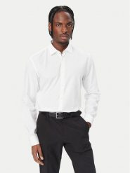 HUGO Koszula 50570285 Biały Slim Fit. Białe koszule męskie Hugo, m, bez wzorów, z bawełny, biznesowe, bez kołnierzyka, bez ramiączek. Za 296.99 zł.