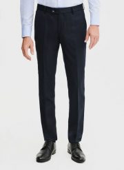 PAKO LORENTE – Spodnie garniturowe w kolorze granatowym. Eleganckie spodnie męskie Pako Lorente, m, bez wzorów, z poliesteru, biznesowe. Za 699.99 zł.