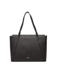 JENNY Torebka C-JEN-H-001-08 Czarny. Czarne shopperki damskie Jenny, bez wzorów, z materiału, bez dodatków. Za 149.99 zł.