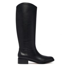 Kozaki LAUREN RALPH LAUREN. Czarne kozaki damskie Lauren Ralph Lauren, bez wzorów, bez obcasa, na płaskiej podeszwie, bez zapięcia. Za 1,599.00 zł.