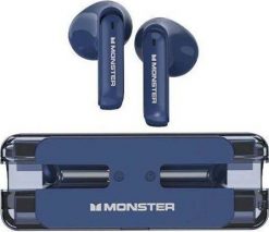 Słuchawki Monster XKT08 TWS niebieskie. Niebieskie słuchawki bezprzewodowe MONSTER. Za 149.99 zł.