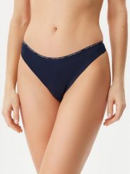 Tommy Hilfiger Stringi UW0UW05214 Granatowy. Niebieskie majtki damskie Tommy Hilfiger, z syntetyku. Za 69.99 zł.