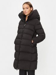 Hetregó Płaszcz zimowy Lena 8K697 Czarny Regular Fit. Czarne płaszcze damskie HETREGO, na zimę, bez wzorów, ze lnu, bez kołnierzyka, bez kaptura. Za 3,369.00 zł.
