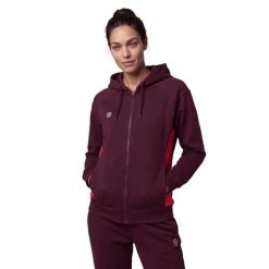 Damska rozpinana bluza z kapturem Siroko Fullzip Hoodie Burgundy/Red W. Czerwone bluzy damskie SIROKO, m, bez wzorów, z materiału, sportowe, bez ramiączek, z kapturem. Za 301.00 zł.