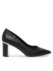 Nine West Czółenka ALF10348 Czarny. Czarne czółenka damskie Nine West, bez wzorów, z syntetyku, bez obcasa, bez zapięcia. Za 164.99 zł.