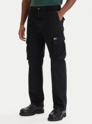 Tommy Jeans Spodnie cargo Otis DM0DM22403 Czarny Regular Fit. Czarne spodnie materiałowe męskie Tommy Jeans, bez wzorów, z bawełny. Za 449.99 zł.