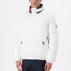 Kurtka TOMMY JEANS TJM DNA COLLAR PUFFR EXT Biały. Białe kurtki męskie Tommy Hilfiger, m, bez wzorów, z jeansu, bez kaptura. Za 1,000.08 zł.