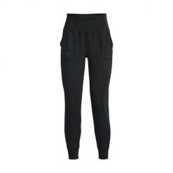Spodnie treningowe damskie Under Armour Motion Jogger. Czarne spodnie dresowe damskie Under Armour, bez wzorów, z dresówki, sportowe, na fitness i siłownię. W wyprzedaży za 223.80 zł.