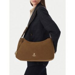 Torebka Beverly Hills Polo Club. Brązowe listonoszki damskie Beverly Hills Polo Club, bez wzorów, bez dodatków. Za 179.99 zł.