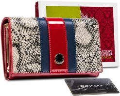 Portfel skórzany Peterson [DH] PTN ST-466 RED czerwony. Czerwone portfele damskie Peterson, ze skóry. Za 124.00 zł.