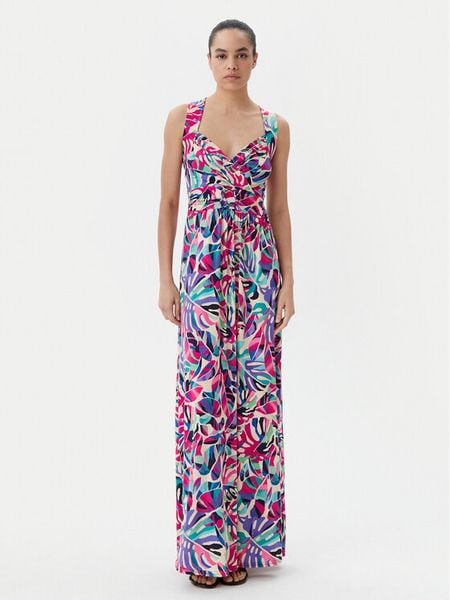 Morgan Sukienka letnia 251-RCALA Kolorowy Regular Fit. Sukienki damskie Morgan, na lato, bez wzorów, z syntetyku, bez kołnierzyka, bez ramiączek. Za 239.99 zł.