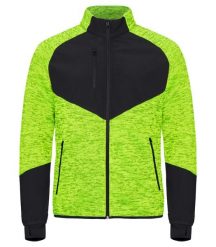 Clique Kurtka Haines z polaru i softshell – Visib Yellow. Żółte kurtki sportowe męskie CLIQUE, m, bez wzorów, z dzianiny, bez kaptura. Za 284.23 zł.