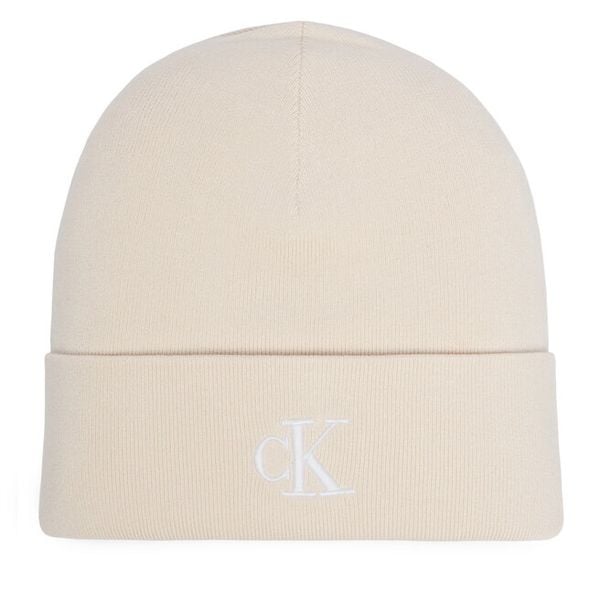 Czapka Calvin Klein. Białe czapki damskie Calvin Klein, na zimę, bez wzorów. Za 129.99 zł.