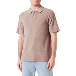 Koszulka Polo męska BOSS Pe Towel Open Brown relaxed fit brązowa (50511083-246). Brązowe koszulki sportowe męskie Boss, m, bez wzorów, bez ramiączek. Za 289.00 zł.