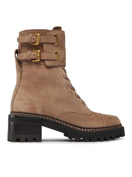 See By Chloé Trzewiki SB33080A Brązowy. Brązowe botki damskie See By Chloé, bez wzorów, ze skóry, bez obcasa, na płaskiej podeszwie, bez zapięcia. Za 2,209.00 zł.