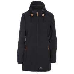 Kurtka Damska Kristy Wodoodporna. Czarne kurtki sportowe damskie Trespass, m, bez wzorów, bez ramiączek, bez kaptura, trekkingowe. Za 262.99 zł.