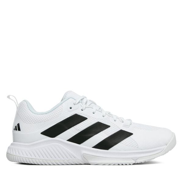 Buty halowe adidas. Białe buty sportowe męskie Adidas, bez wzorów, bez zapięcia. Za 339.99 zł.