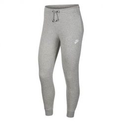 Spodnie sportowe damskie Nike Essential Pant Reg Fleece. Szare spodnie dresowe damskie Nike, bez wzorów, z dresówki, sportowe, długie. Za 304.00 zł.