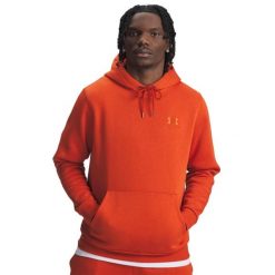 Bluza z kapturem Under Armour Icon Fleece. Brązowe bluzy sportowe męskie Under Armour, bez wzorów, z kapturem, na fitness i siłownię. Za 312.50 zł.