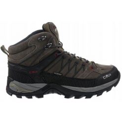 Buty trekkingowe dla mężczyzn CMP Rigel Mid. Czarne buty zimowe męskie CMP, bez wzorów, z materiału, bez obcasa, bez zapięcia. Za 399.99 zł.