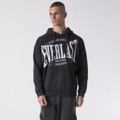 Bluza Z Kapturem Do Treningu I Boksu Czarny Bawelna. Czarne bluzy męskie EVERLAST, l, bez wzorów, z bawełny, bez ramiączek, z kapturem. W wyprzedaży za 226.80 zł.