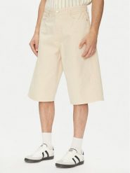 Jack & Jones Szorty jeansowe Owen 12277167 Beżowy Baggy Fit. Brązowe szorty męskie Jack & Jones, bez wzorów, z bawełny. Za 89.99 zł.