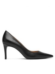 Stuart Weitzman Szpilki Stuart Power 75 SK328 Czarny. Czarne szpilki damskie Stuart Weitzman, bez wzorów, ze skóry, bez obcasa, na szpilce, bez zapięcia. Za 1,849.00 zł.