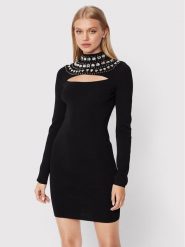 Pinko Sukienka koktajlowa Caffelatte 1G184Z A02G Czarny Regular Fit. Czarne sukienki damskie Pinko, s, bez wzorów, z wiskozy, wizytowe, bez kołnierzyka, bez ramiączek. Za 2,069.00 zł.