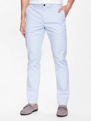 Tommy Hilfiger Chinosy Denton MW0MW25964 Niebieski Straight Fit. Niebieskie eleganckie spodnie męskie Tommy Hilfiger, bez wzorów, z bawełny. Za 399.99 zł.
