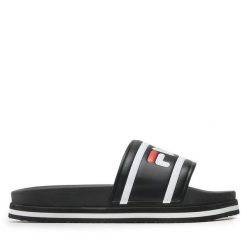 Klapki Fila. Czarne buty sportowe męskie Fila, bez wzorów, bez zapięcia. Za 109.99 zł.