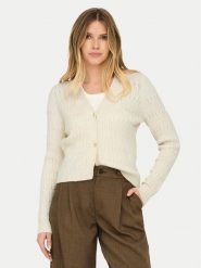 ONLY Kardigan Katia 15310902 Beżowy Regular Fit. Brązowe kardigany damskie ONLY, xs, bez wzorów, z syntetyku, bez kołnierzyka. Za 169.99 zł.